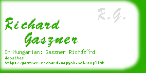 richard gaszner business card